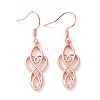 Brass Dangle Earrings EJEW-B002-03RG-1