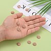 Eco-Friendly 6-Petal Flower Brass Micro Pave Cubic Zirconia Bead Caps LS-ZIRC-M098-01RG-FF-5