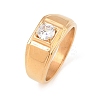 304 Stainless Steel Micro Pave Cubic Zirconia Finger Rings RJEW-D336-08G-4