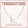 1Pc Glass Rondelle Beaded Necklaces NJEW-LP0007-23I-2