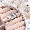 Brass Micro Pave Clear Cubic Zirconia Cuff Finger Rings RJEW-G337-33P-2