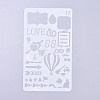 Plastic Reusable Drawing Painting Stencils Templates DIY-G027-G17-1