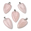 Natural Rose Quartz Pendants G-F820-04P-01-1
