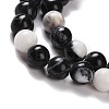 Round Natural Zebra Jasper Beads Strands G-R253-6mm-5