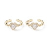 Heart Clear Cubic Zirconia Cuff Ring LS-RJEW-M146-07G-4