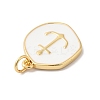 Rack Plating Brass Enamel Pendants KK-R144-01G-04-3