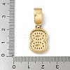 Brass Clear Cubic Zirconia European Dangle Charms KK-R003-01G-08-4