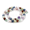 Natural Quartz Crystal & Red Jasper & Green Aventurine & Blue Aventurine & Lepidolite & Amethyst & Lemon Jade Beads Strands G-B022-39A-3