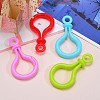 120Pcs 12 Colors Opaque Solid Color Bulb Shaped Plastic Push Gate Snap Keychain Clasp Findings KY-CJ0001-25-4