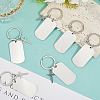 20Pcs 201 Stainless Steel Blank Pendant Keychain KEYC-SC0001-62B-7
