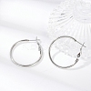 Tarnish Resistant 201 Stainless Steel Hoop Earrings EJEW-F188-24P-A-1