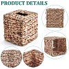 Raffia Woven Tissue Box AJEW-WH20011-02-6