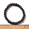 Faceted Opaque Solid Color Crystal Glass Rondelle Beads Stretch Bracelets BJEW-F072-M-6