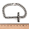 304 Stainless Steel Cuban Link Chains Bracelets BJEW-A092-05P-5