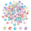200Pcs 5 Colors Plastic Beads KY-GA0001-12-1