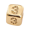 Brass Micro Pave Cubic Zirconia Beads ZIRC-L091-021G-03-1