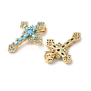 Brass Micro Pave Cubic Zirconia Pendants KK-C143-43B-G-3