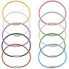 40Pcs 10 Style Heavy Duty 304 Stainless Steel Wire Cable Keychains FIND-SC0019-18-1