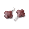 Natural Red Rainbow Jasper Pendants G-K359-02P-09-2