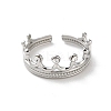 304 Stainless Steel Rhinestone Cuff Rings RJEW-M171-30P-2