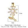 Brass Micro Pave Cubic Zirconia Pendants ZIRC-OY001-46G-2