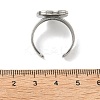 304 Stainless Steel Cuff Ring Findings STAS-B126-09P-3