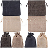 4 Colors Polyester Imitation Burlap Packing Pouches Drawstring Bags ABAG-BBC0001-04B-1
