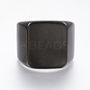 304 Stainless Steel Signet Band Rings for Men RJEW-G091-16-22mm-B-2