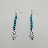 Bohemian Tassel Synthetic Turquoise & Alloy Dangle Earrings for Women RC4749-9-1