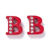 Spray Painted Zinc Alloy Slide Charms ALRI-WH0005-13B-2