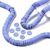 Flat Round Handmade Polymer Clay Beads CLAY-R067-12mm-32-5