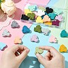 32Pcs 16 Colors Leaf Food Grade Eco-Friendly Silicone Focal Beadss SIL-CJ0002-19-4