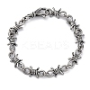 316 Surgical Stainless Steel Large Barbed Wire Link Chain Bracelets for Men Women BJEW-Q349-17AS-2