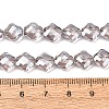 Electroplate Transparent Glass Beads Strands GL-CBA7A17-02A-11-3