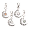 4Pcs Moon & Sun Alloy Pendant Decorations HJEW-JM01596-1