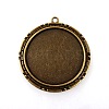 Vintage Tibetan Style Alloy Pendant Cabochon Settings TIBEP-M018-22AB-NF-1