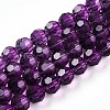 Baking Paint Transparent Glass Beads Strands DGLA-A035-T6mm-A09-1