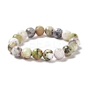 Natural African Opal Beaded Stretch Bracelets LS-BJEW-K233-01C-01-2