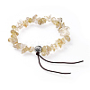 Chip Natural Rutilated Quartz Stretch Bracelets BJEW-JB04564-02-3