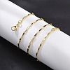 Brassl Twisted Bar Link Chain Necklaces for Men Women NJEW-G160-15G-2
