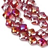 Electroplate Transparent Glass Beads Strands GL-CBA7A17-02A-02-2