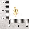 Brass Micro Pave Cubic Zirconia Charms KK-C117-10G-3