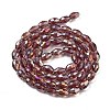 Transparent Electroplate Glass Beads Strands EGLA-A037-T6x8mm-B13-2