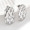 304 Stainless Steel Studs Earrings for Women EJEW-K306-27P-3