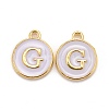 Golden Plated Alloy Charms X-ENAM-S118-01G-1