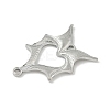 304 Stainless Steel Bat Wings Heart Links Connector Charms STAS-S186-13P-2