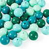 40Pcs 4 Colors Opaque Acrylic Beads MACR-TA0002-97A-3
