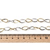 304 Stainless Steel Teardrop Link Chain Necklaces for Women Men NJEW-A058-02GP-5