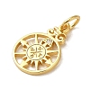 925 Sterling Silver Pave Clear Cubic Zirconia Compass Charms STER-K180-02G-2