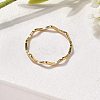 304 Stainless Steel Wave Finger Rings LS-RJEW-I110-01G-1